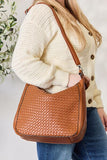 SHOMICO Weaved Vegan Leather Handbag - Flyclothing LLC