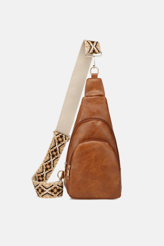 PU Leather Sling Bag - Trendsi