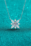 Moissanite Rhodium-Plated Necklace - Flyclothing LLC