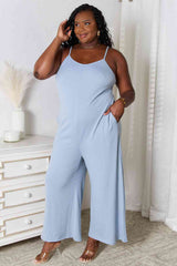 Basic Bae Full Size Spaghetti Strap V-Neck Jumpsuit - Flyclothing LLC