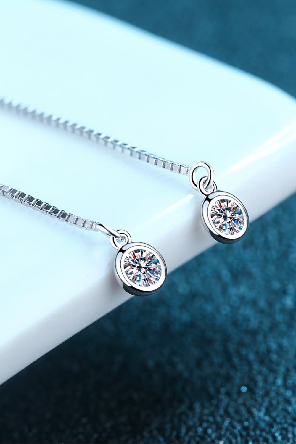 Moissanite 925 Sterling Silver Threader Earrings - Flyclothing LLC