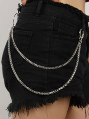 Double-Layered Metal Chain Belt - Flyclothing LLC