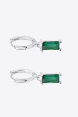 Retro 925 Sterling Silver Cubic Zirconia Drop Earrings - Flyclothing LLC