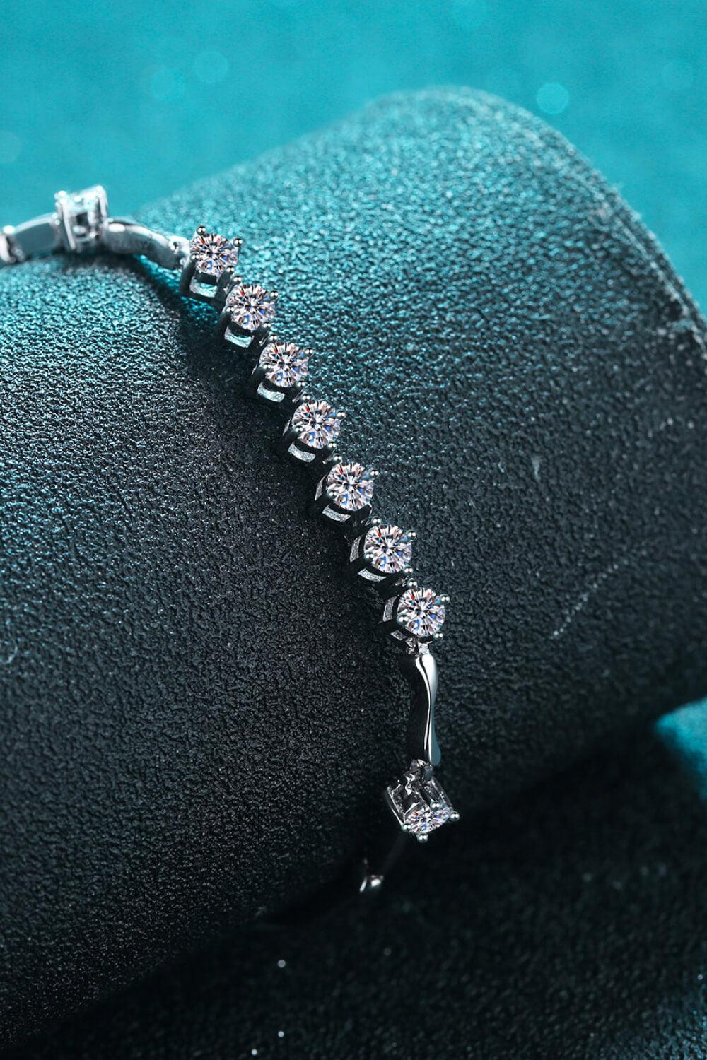 Moissanite 925 Sterling Silver Bracelet - Flyclothing LLC