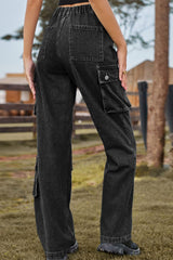 Loose Fit Long Jeans with Pockets - Flyclothing LLC