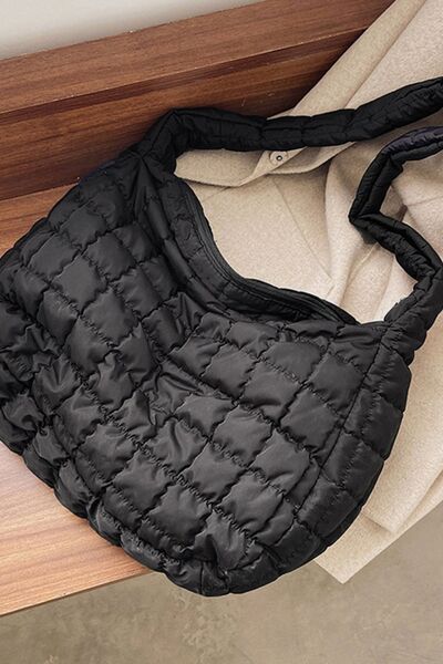 Large Quilted Shoulder Bag - Flyclothing LLC