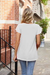 Round Neck Short Sleeve Tee - Flyclothing LLC