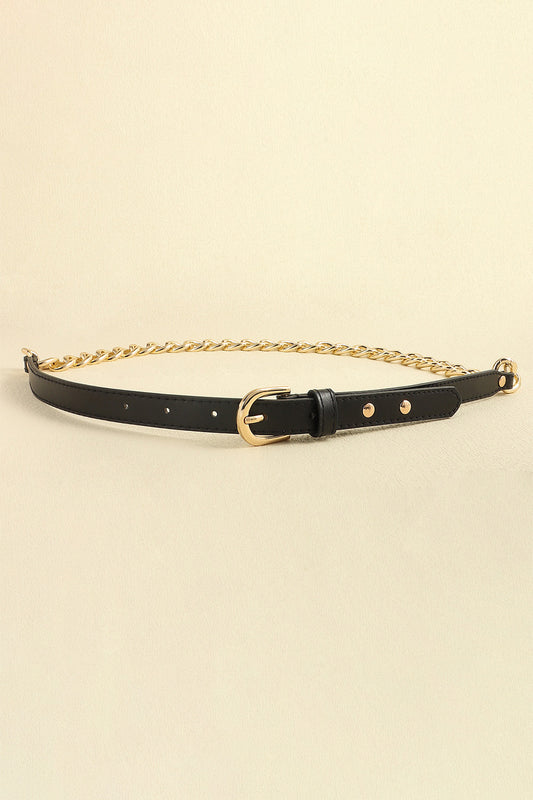 PU Leather Chain Belt - Flyclothing LLC