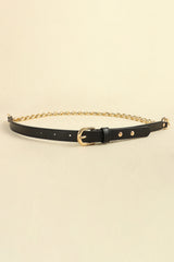 PU Leather Chain Belt - Flyclothing LLC