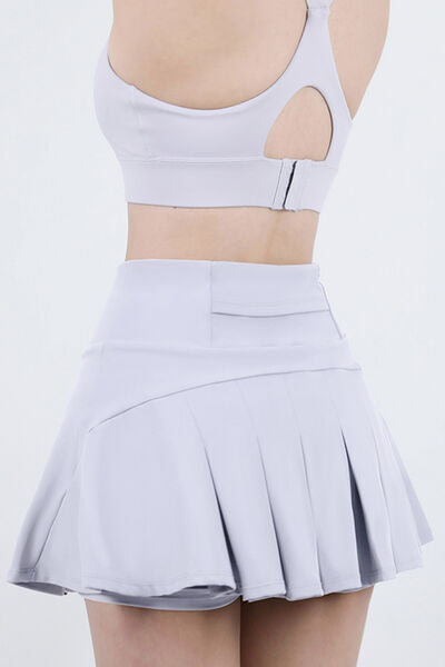 High Waist Pleated Active Skirt - Flyclothing LLC