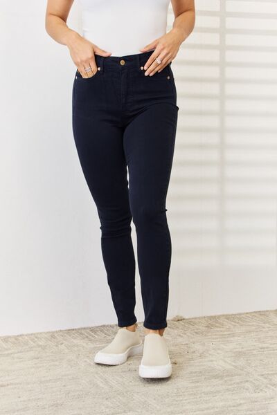 Judy Blue Full Size Garment Dyed Tummy Control Skinny Jeans - Flyclothing LLC