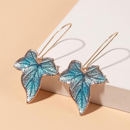 Alloy Leaf Drop Earrings - Flyclothing LLC