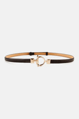 Toggle Buckle Skinny PU Belt - Flyclothing LLC