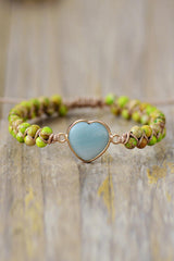 Handmade Heart Shape Natural Stone Bracelet - Flyclothing LLC