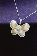 1 Carat Moissanite Butterfly Pendant Necklace - Flyclothing LLC