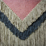 Handwoven Boho Wall Hanging, Pink with Cream Fringe - Flyclothing LLC