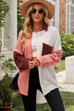 Textured Drop Shoulder Longline Shirt - Flyclothing LLC