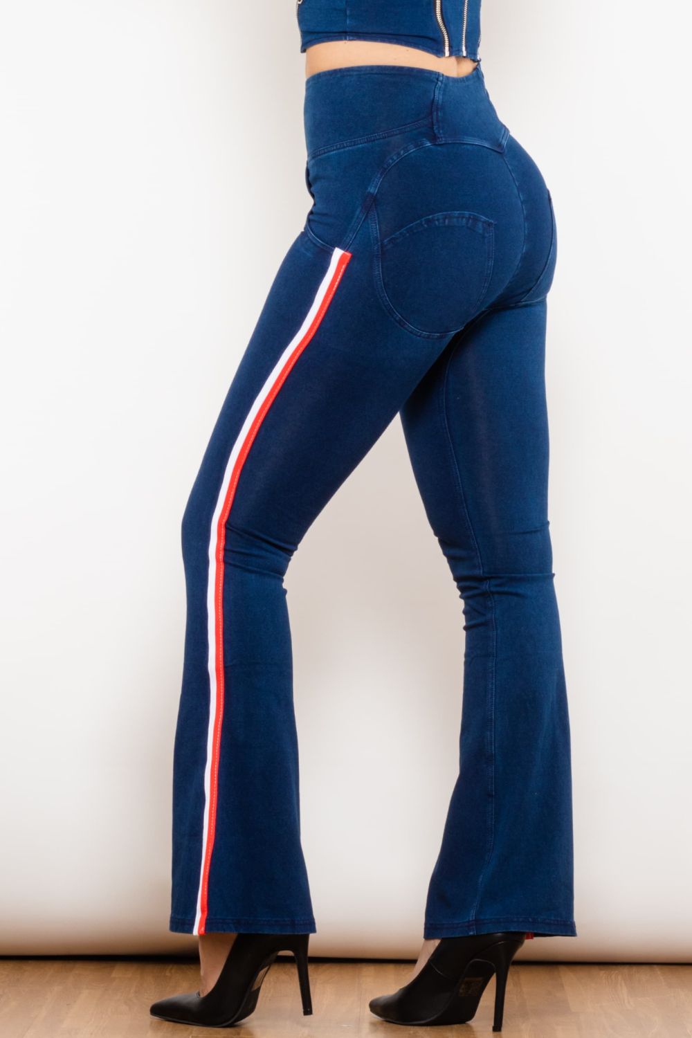 LLC Flyclothing Jeans Bootcut Zip Side Closure – Stripe