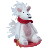 Sledding Unicorn Felt Ornament - Wild Woolies (H) - Flyclothing LLC