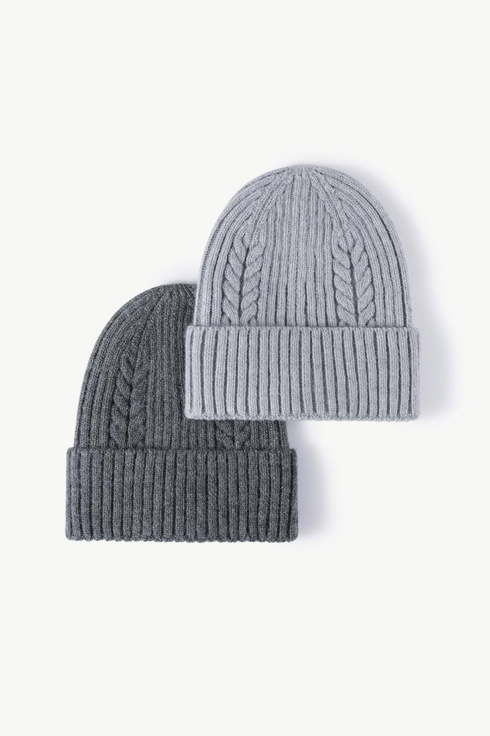 Cable-Knit Cuff Beanie - Trendsi