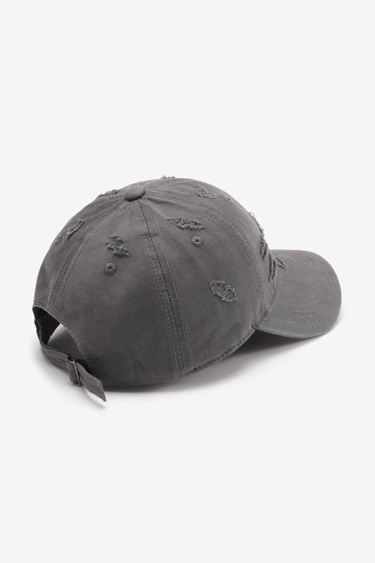 Distressed Adjustable Baseball Cap - Flyclothing LLC