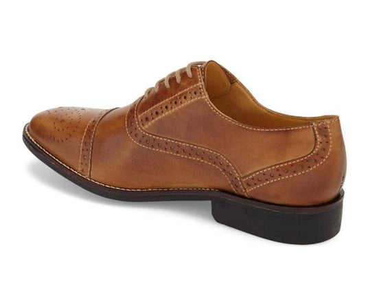 Sandro Moscoloni Barrett Tan Leather Oxford - Flyclothing LLC