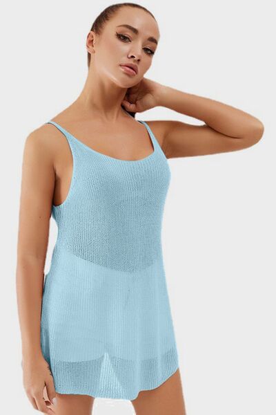 Scoop Neck Spaghetti Strap Knit Cami - Flyclothing LLC