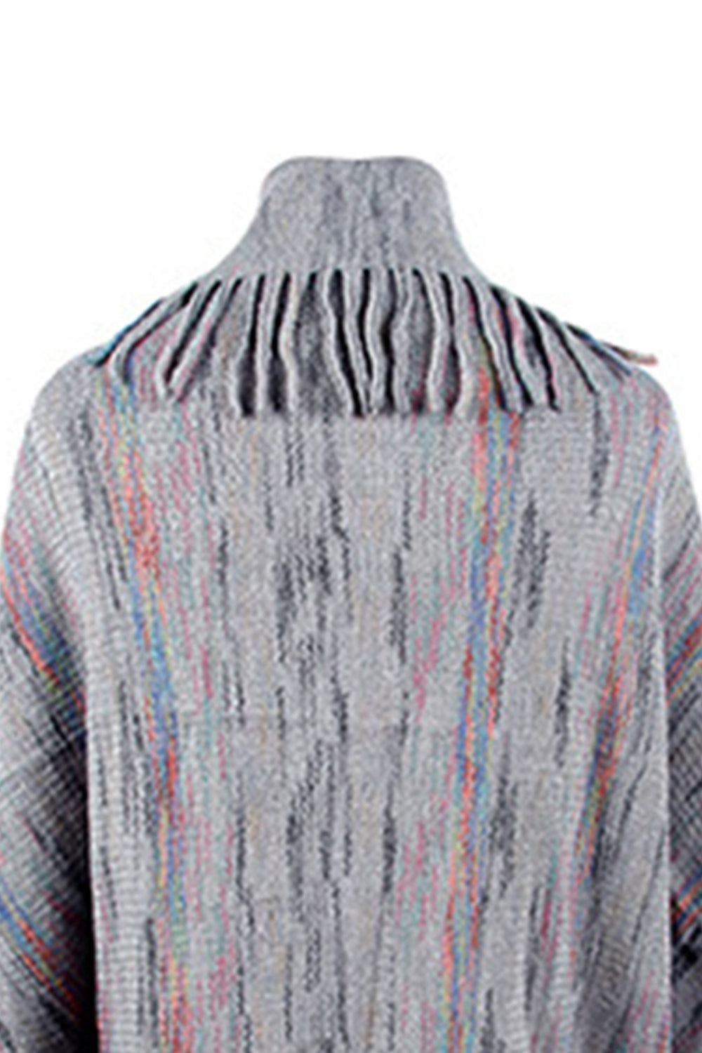 Round Neck Fringe Detail Sleeve Poncho – Flyclothing LLC