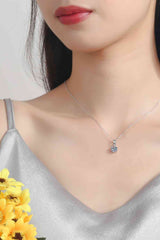 1 Carat Moissanite 925 Sterling Silver Necklace - Flyclothing LLC