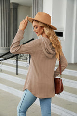 Long Sleeve Hooded Blouse - Flyclothing LLC