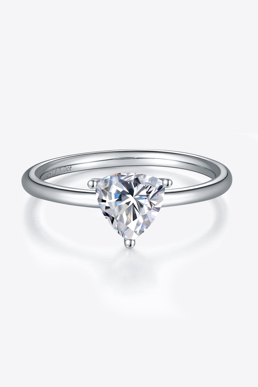 1 Carat Moissanite 925 Sterling Silver Solitaire Ring - Flyclothing LLC