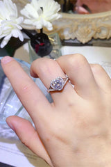 1 Carat Moissanite 925 Sterling Silver Heart Ring - Flyclothing LLC