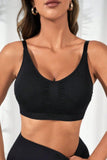 Scoop Neck Cropped Active Bra - Flyclothing LLC