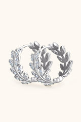 Moissanite Leaf 925 Sterling Silver Earrings - Flyclothing LLC