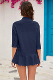 Half Sleeve Open Front Cardigan - Trendsi