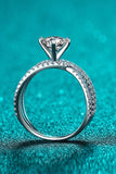 1 Carat Moissanite Crisscross Ring - Flyclothing LLC