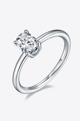 1 Carat Moissanite 925 Sterling Silver Solitaire Ring - Flyclothing LLC