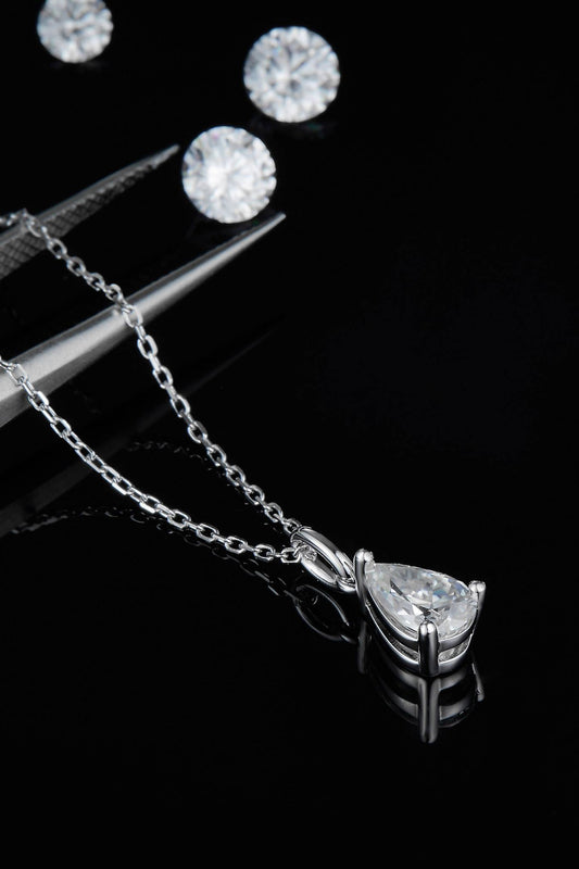 1 Carat Moissanite 925 Sterling Silver Necklace - Flyclothing LLC