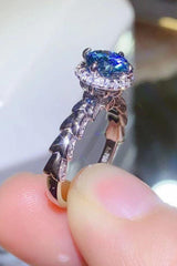 925 Sterling Silver 1 Carat Moissanite Cluster Ring - Trendsi