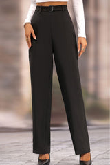 Long Loose Fit Straight Pants - Flyclothing LLC