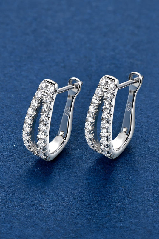 Moissanite 925 Sterling Silver Earrings - Flyclothing LLC