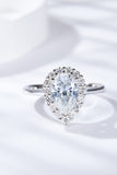 1.5 Carat Moissanite Teardrop Ring - Flyclothing LLC