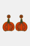 Beads Detail Pumpkin Shape Dangle Earring - Flyclothing LLC