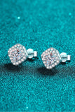 925 Sterling Silver Inlaid 2 Carat Moissanite Square Stud Earrings - Flyclothing LLC