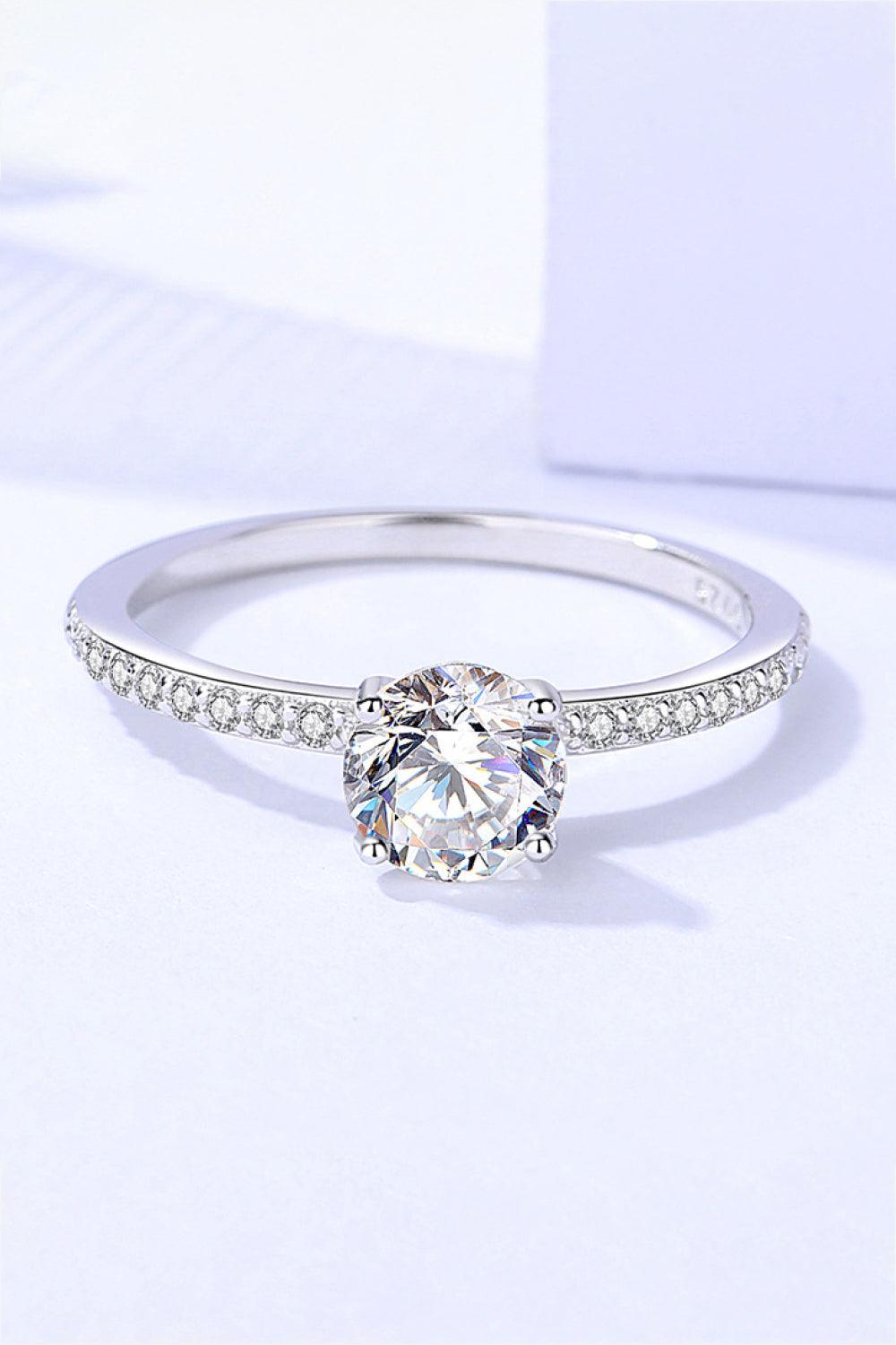 2-Piece 925 Sterling Silver Moissanite Ring - Flyclothing LLC