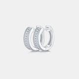 Moissanite 925 Sterling Silver Huggie Earrings - Flyclothing LLC