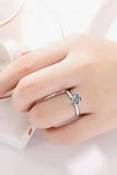 925 Sterling Silver Moissanite 6-Prong Ring - Flyclothing LLC