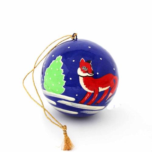 Handpainted Ornament Fox - Pack of 3 - Flyclothing LLC