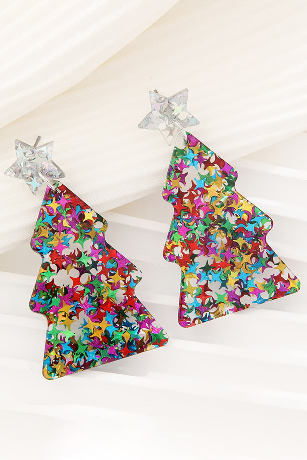 Christmas Tree Acrylic Earrings - Trendsi