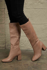 East Lion Corp Block Heel Knee High Boots - Flyclothing LLC